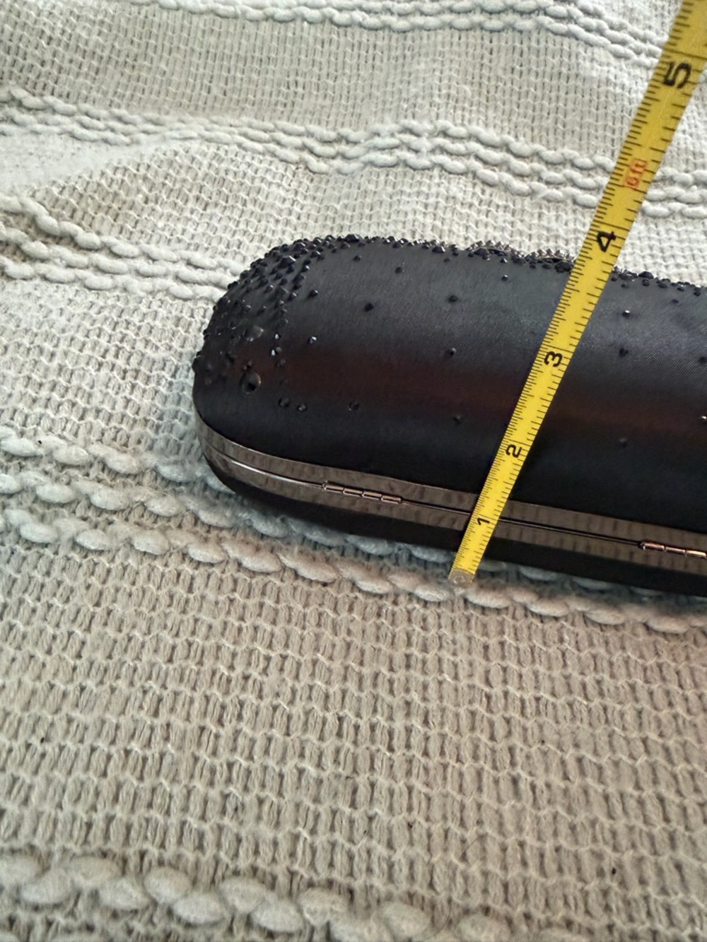 Charming Charlie Black Crystal Knuckle-Handle Clutch - Picture 9 of 9